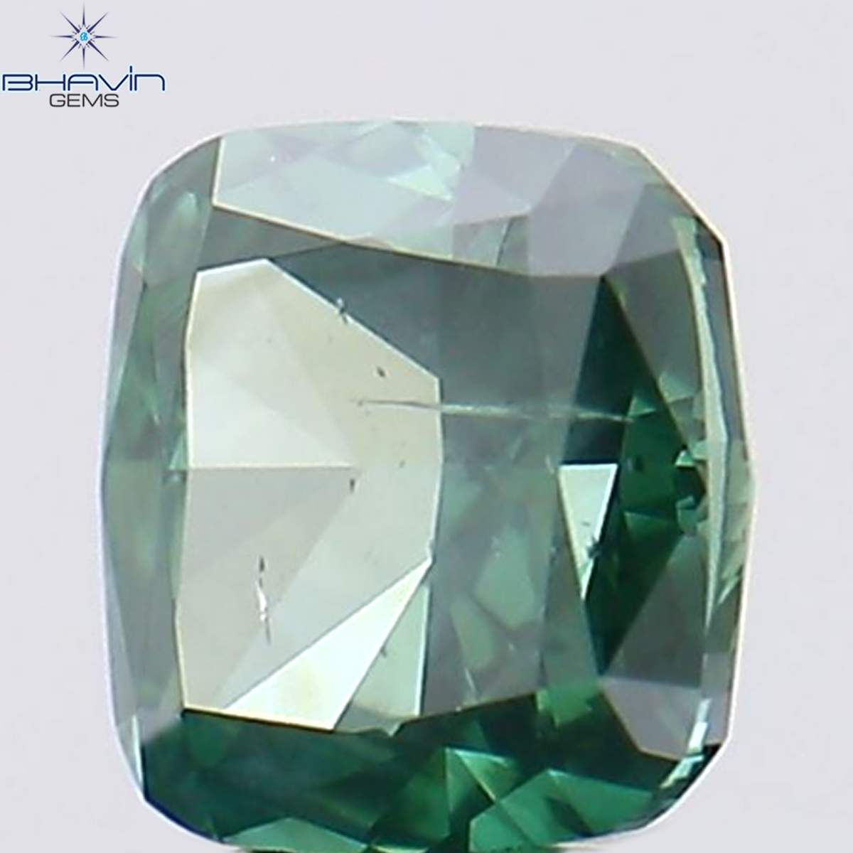 0.30 CT Natural Cushion Diamond Enhanced Blue Color Clarity SI1 (3.73 MM)