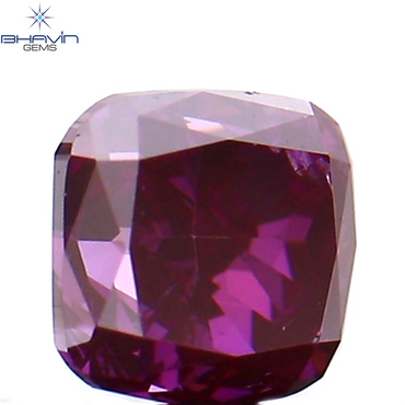 0.21 CT Cushion Shape Natural Loose Diamond Enhanced Pink Color SI1 Clarity (3.29 MM)