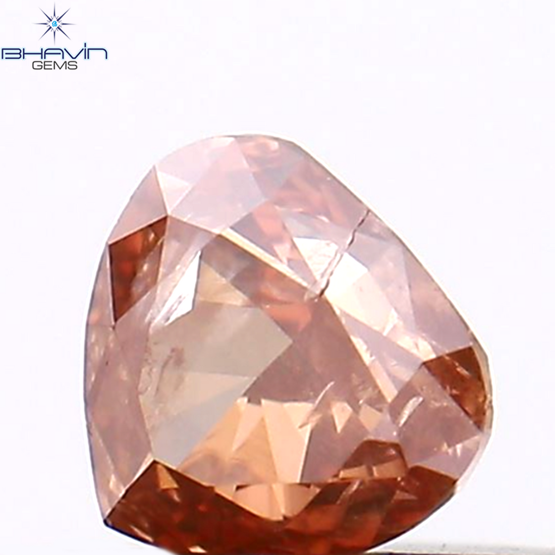 0.21 CT ハートシェイプ エンハンスト ピンク カラー ナチュラル ルース ダイヤモンド I1 クラリティ (3.73 MM)