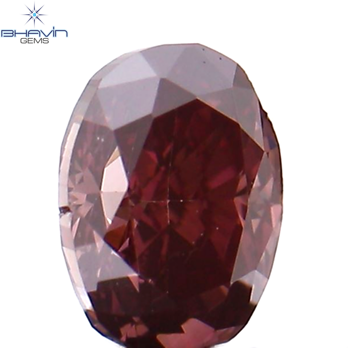0.21 CT Natural Oval Diamond Enhanced Pink Color Clarity VS2 (3.98 MM)