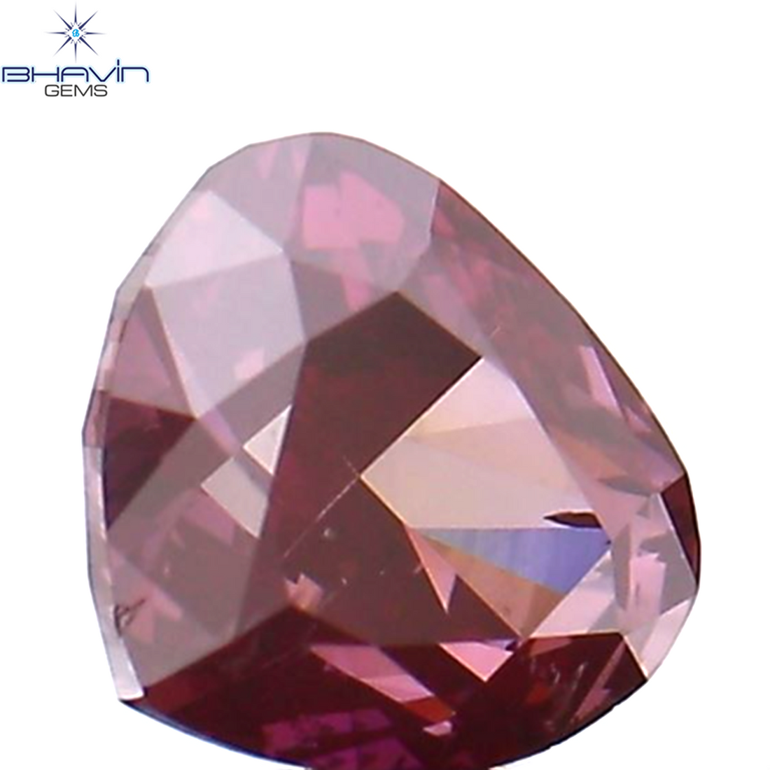 0.39 CT Natural Heart Diamond Enhanced Pink Color Clarity VS2 (4.49 MM)