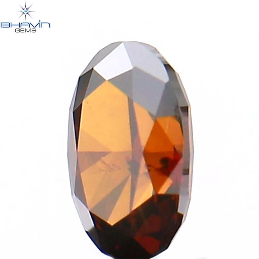 0.18 CT オーバルシェイプ ナチュラル ダイヤモンド コニャック カラー SI1 クラリティ (4.10 MM)