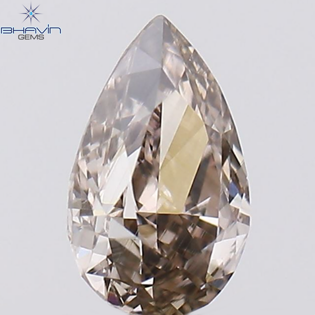 0.09 CT ペアシェイプ ナチュラル ダイヤモンド ピンク色 SI2 クラリティ (3.51 MM)