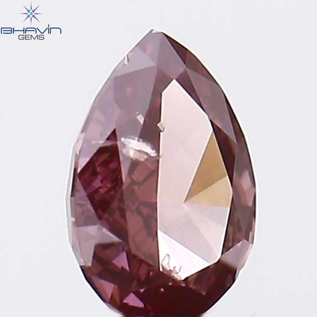 0.09 CT ペアシェイプ ナチュラル ダイヤモンド ピンク色 VS1 クラリティ (3.45 MM)