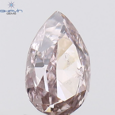 0.15 CT Pear Shape Natural Diamond Pink Color SI1 Clarity (4.02 MM)