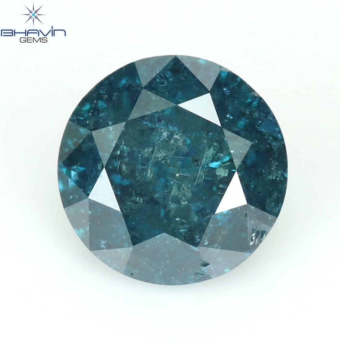 0.81 CT Natural Round Diamond Enhanced Blue Color Clarity I3 (5.88 MM)
