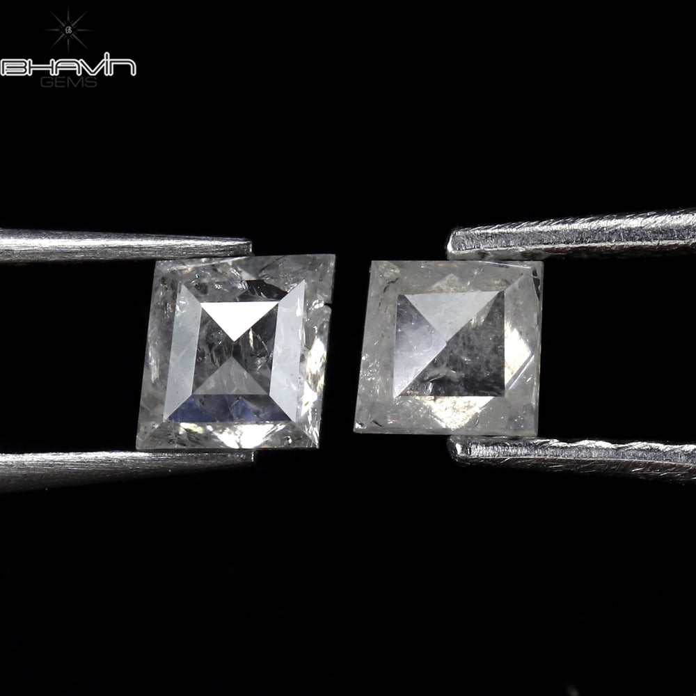 0.40 CT/2 ピース 六角形 ナチュラル ルース ダイヤモンド ホワイト カラー I3 クラリティ (3.32 MM)