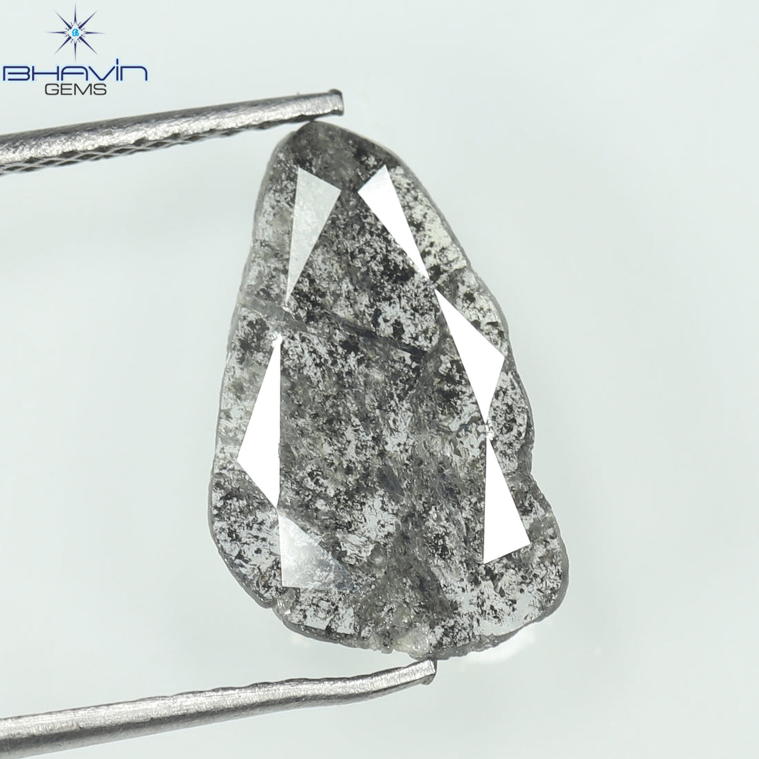 1.26 CT Slice Natural Diamond Salt And Papper Color Clarity I3 (13.20 MM)