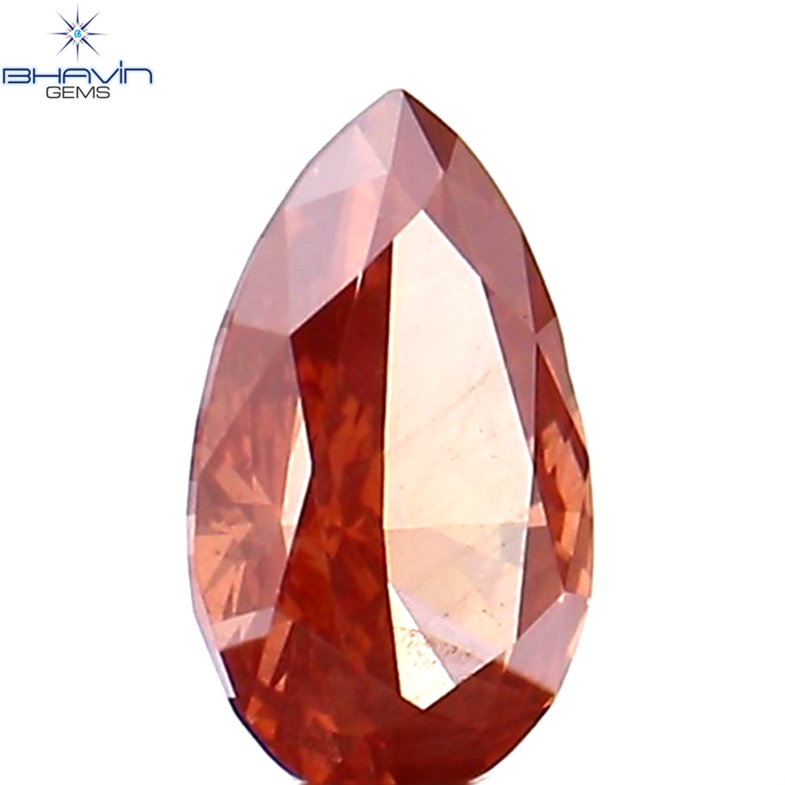 0.18 CT Natural Pear Diamond Enhanced Pink Color Clarity SI1 (4.76 MM)