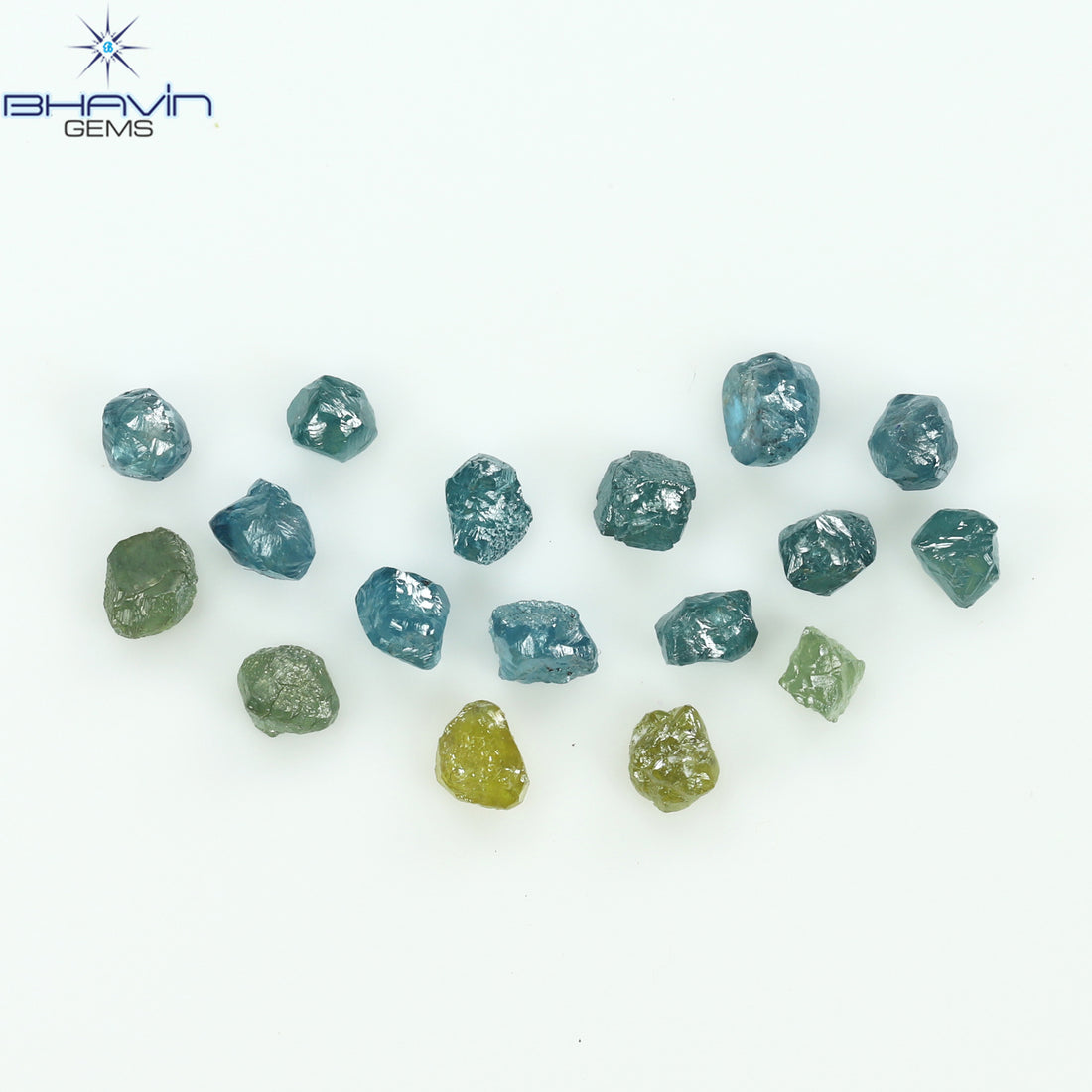 2.10 CT/17 Pcs Natural Rough Diamond Enhanced Mix Fancy Color Clarity I3 (3.22 MM)