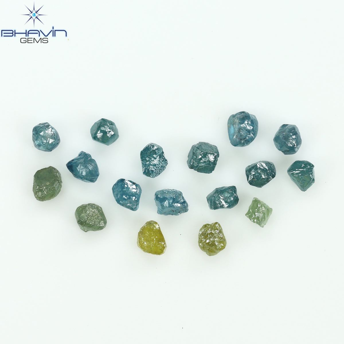 2.10 CT/17 Pcs Natural Rough Diamond Enhanced Mix Fancy Color Clarity I3 (3.22 MM)