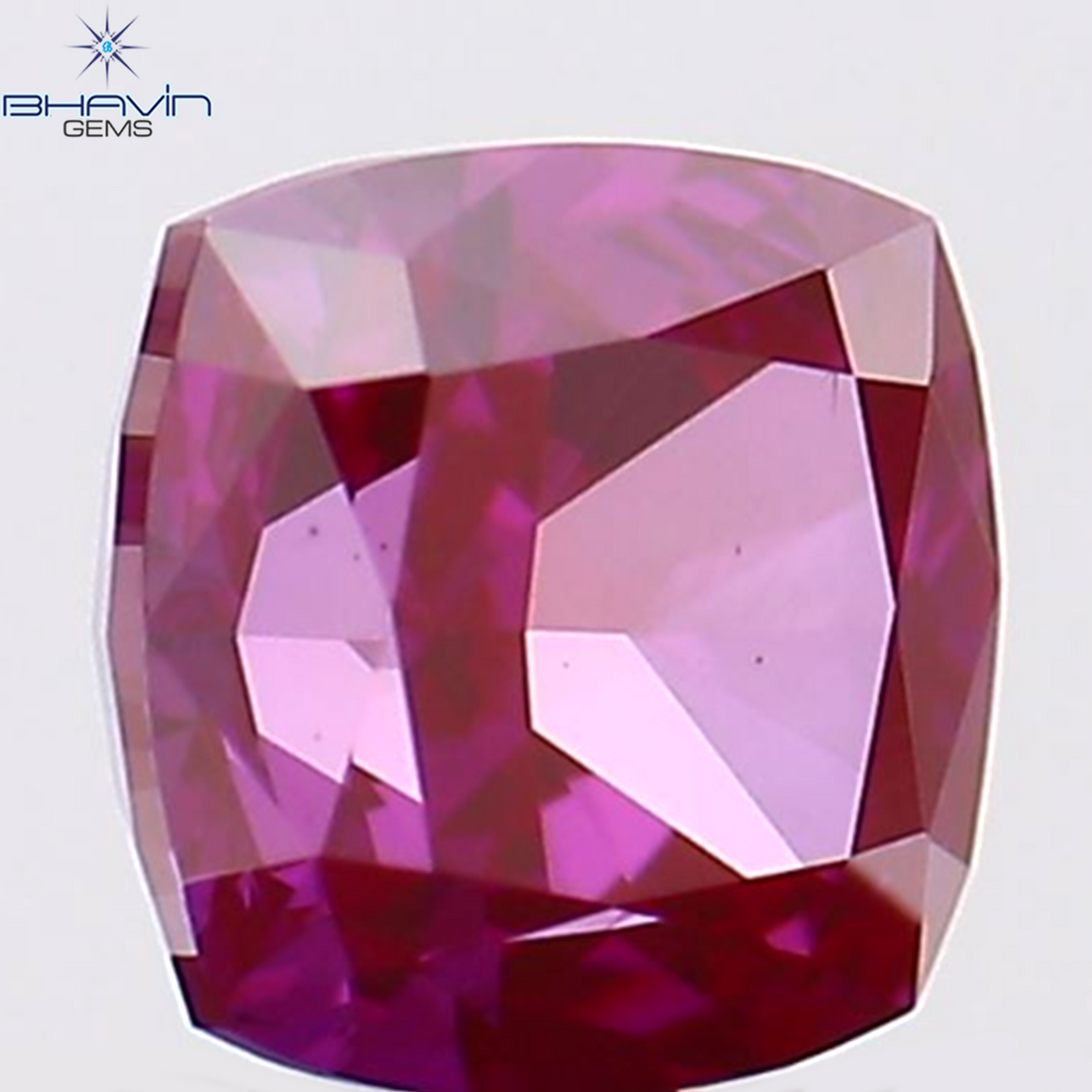 0.35 CT Natural Cushion Diamond Enhanced Pink Color Clarity VS1 (3.77 MM)
