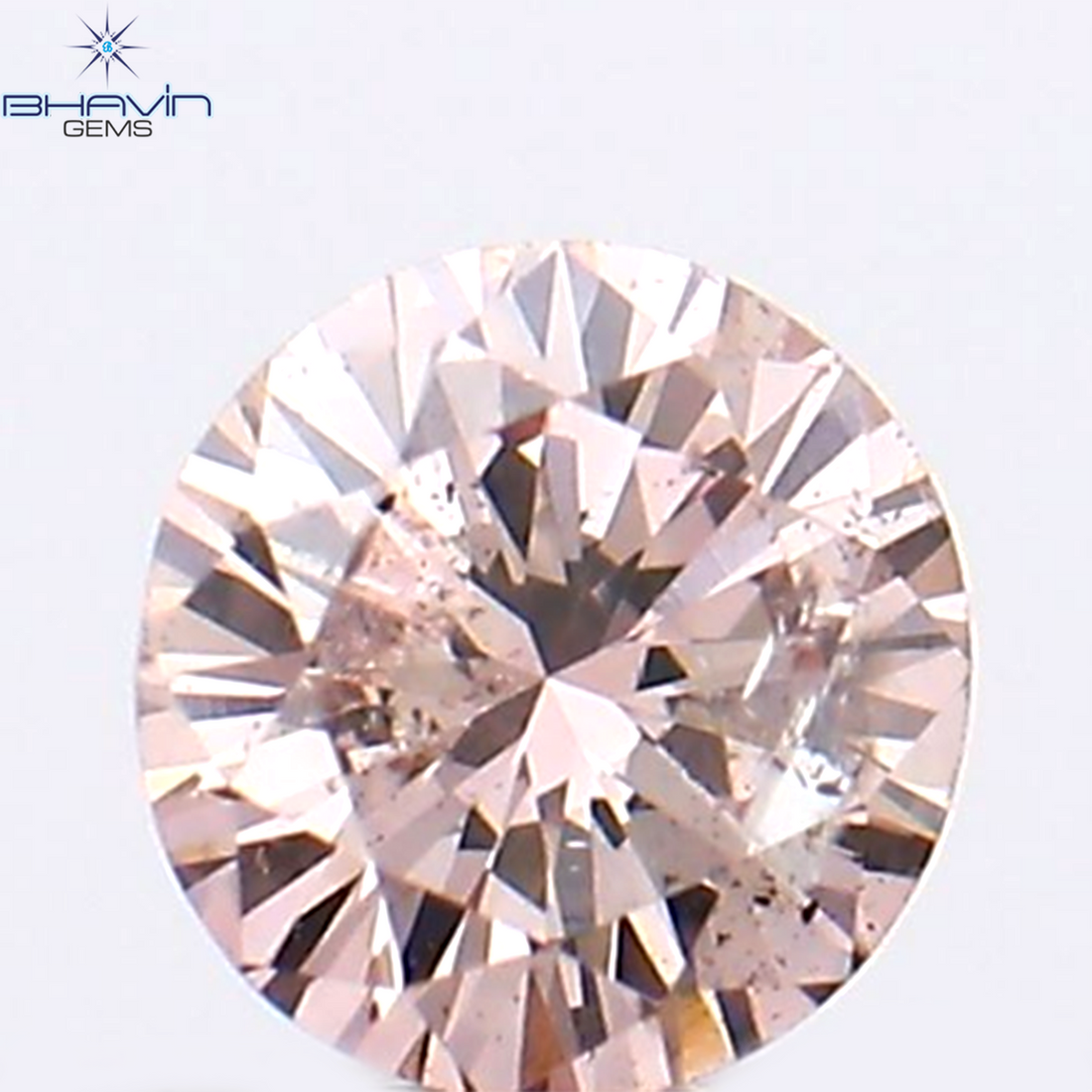 0.07 CT ラウンド シェイプ ナチュラル ダイヤモンド ピンク (アーガイル) カラー SI1 クラリティ (2.66 MM)