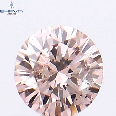 0.07 CT Round Shape Natural Diamond Pink(Argyle) Color SI1 Clarity (2.66 MM)