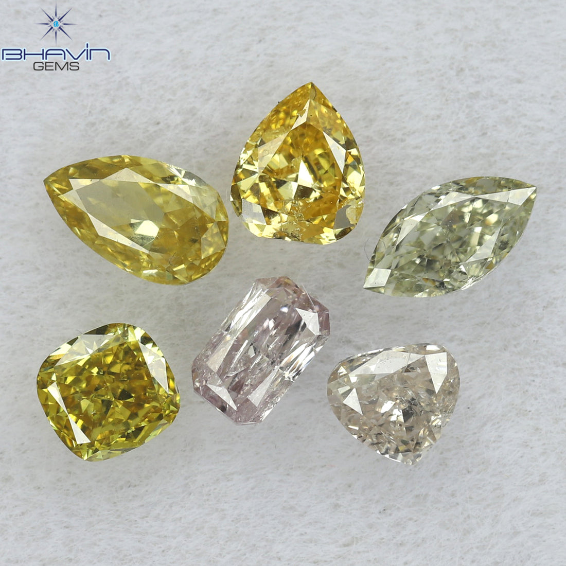0.94 CT/6 Pcs Natural Mix Diamond Mix Color Clarity VS-SI (4.89 MM)