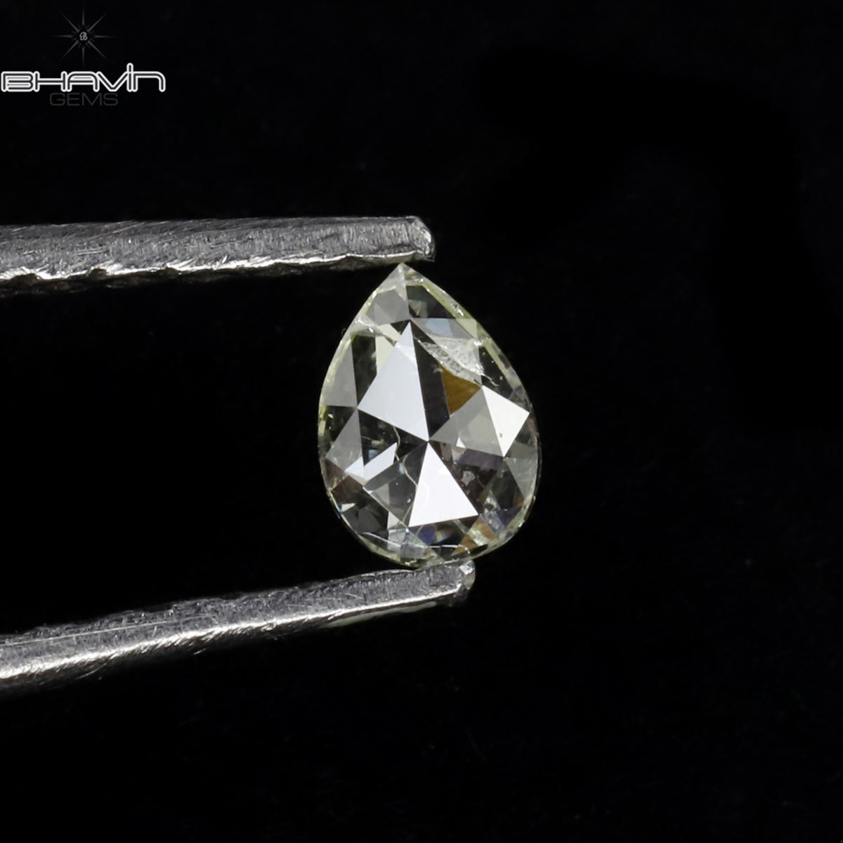 1.00 CT ペアシェイプ ナチュラル ダイヤモンド グレー グリーン カラー SI2 クラリティ (7.07 MM)