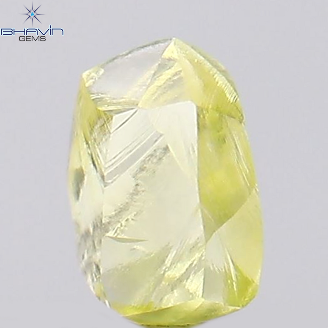 0.20 CT Natural Rough Diamond Yellow Color Clarity VS1 (3.73 MM)