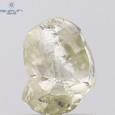 0.85 CT Rough Shape Natural Loose Diamond Yellow Color VS2 Clarity (6.31 MM)