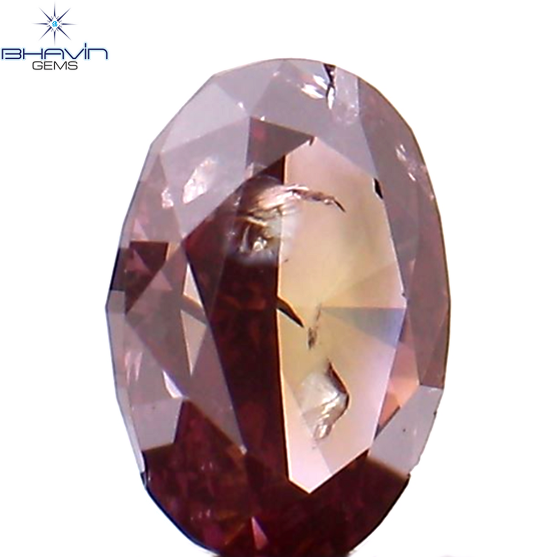 0.17 CT Natural Oval Diamond Enhanced Pink Color Clarity SI2 (3.94 MM)
