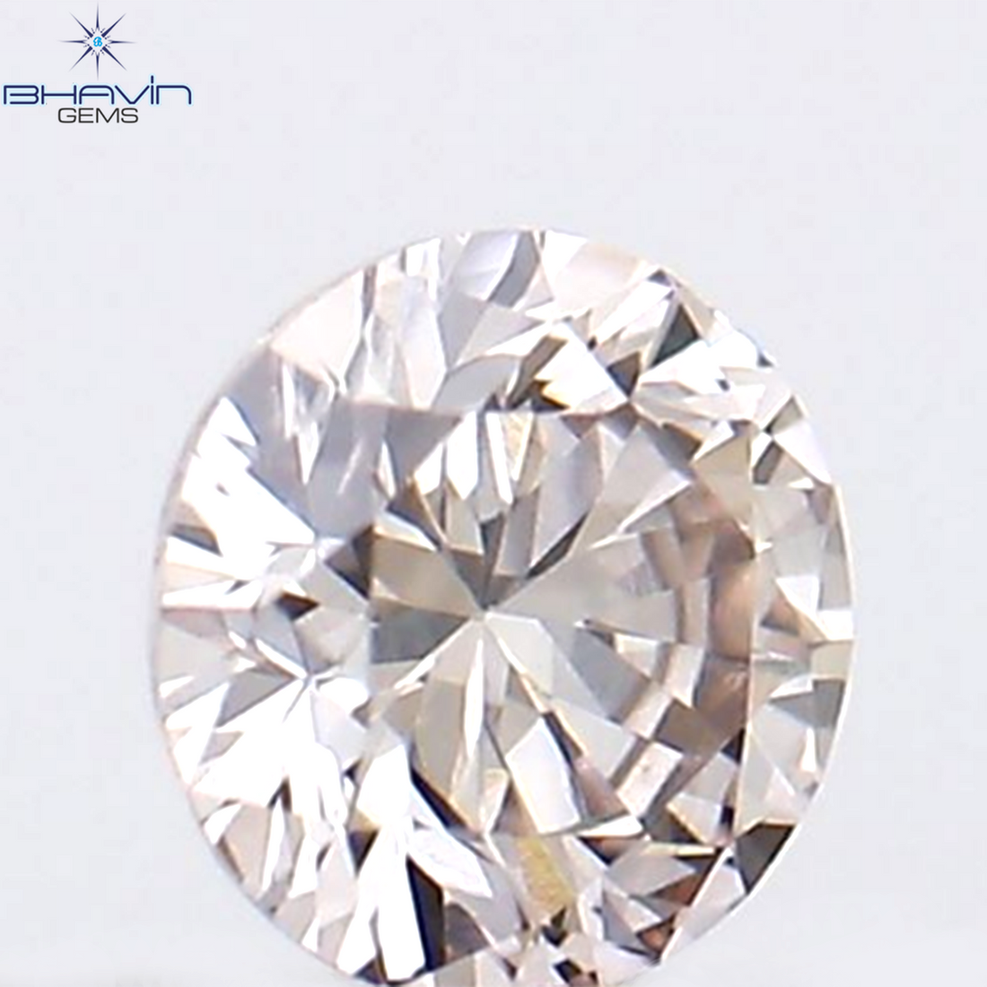 0.08 CT ラウンド シェイプ ナチュラル ダイヤモンド ピンク色 VS1 クラリティ (2.81 MM)
