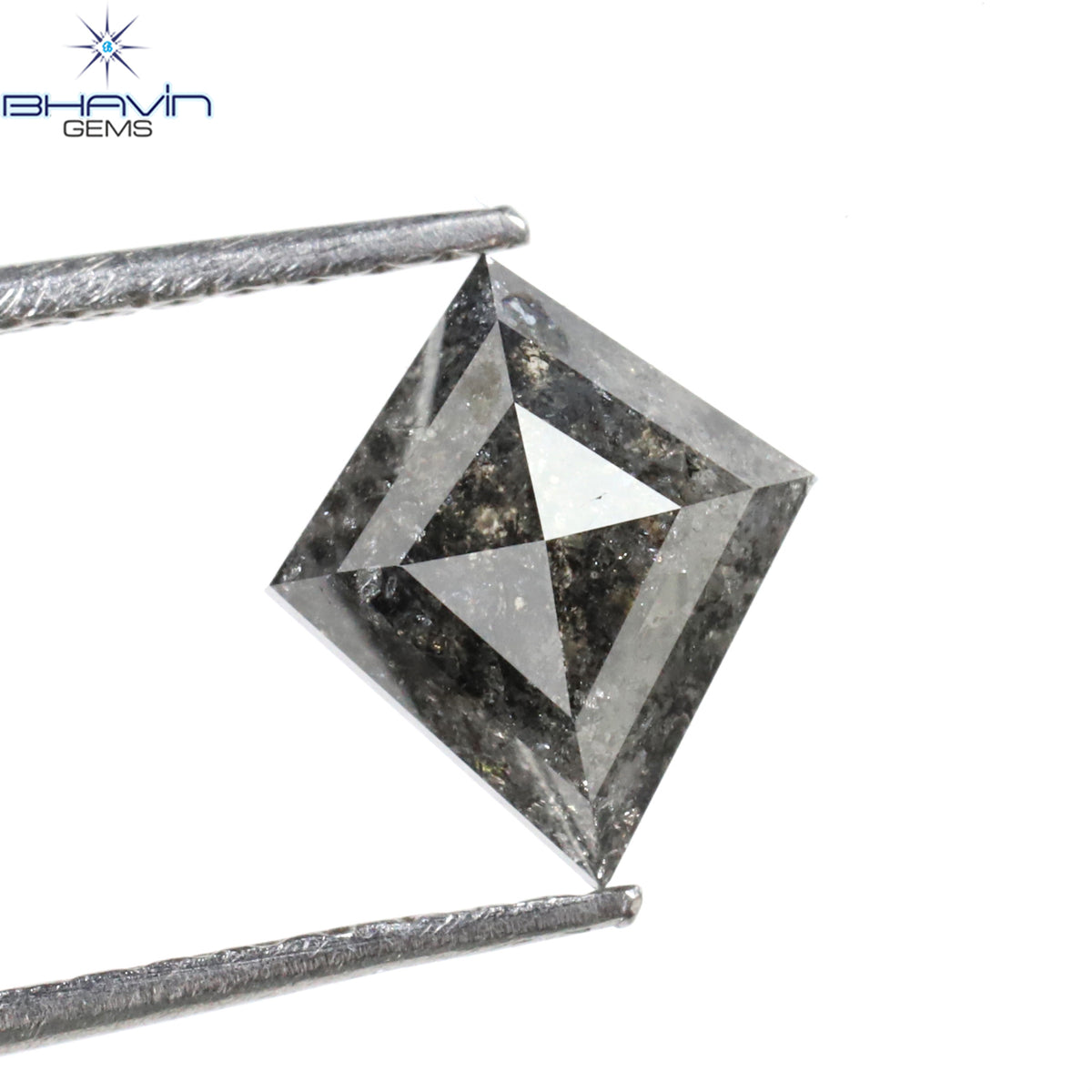 0.93 CT カイト ダイヤモンド ナチュラル ルース ダイヤモンド ソルト アンド ペッパー カラー I3 クラリティ (9.37 MM)