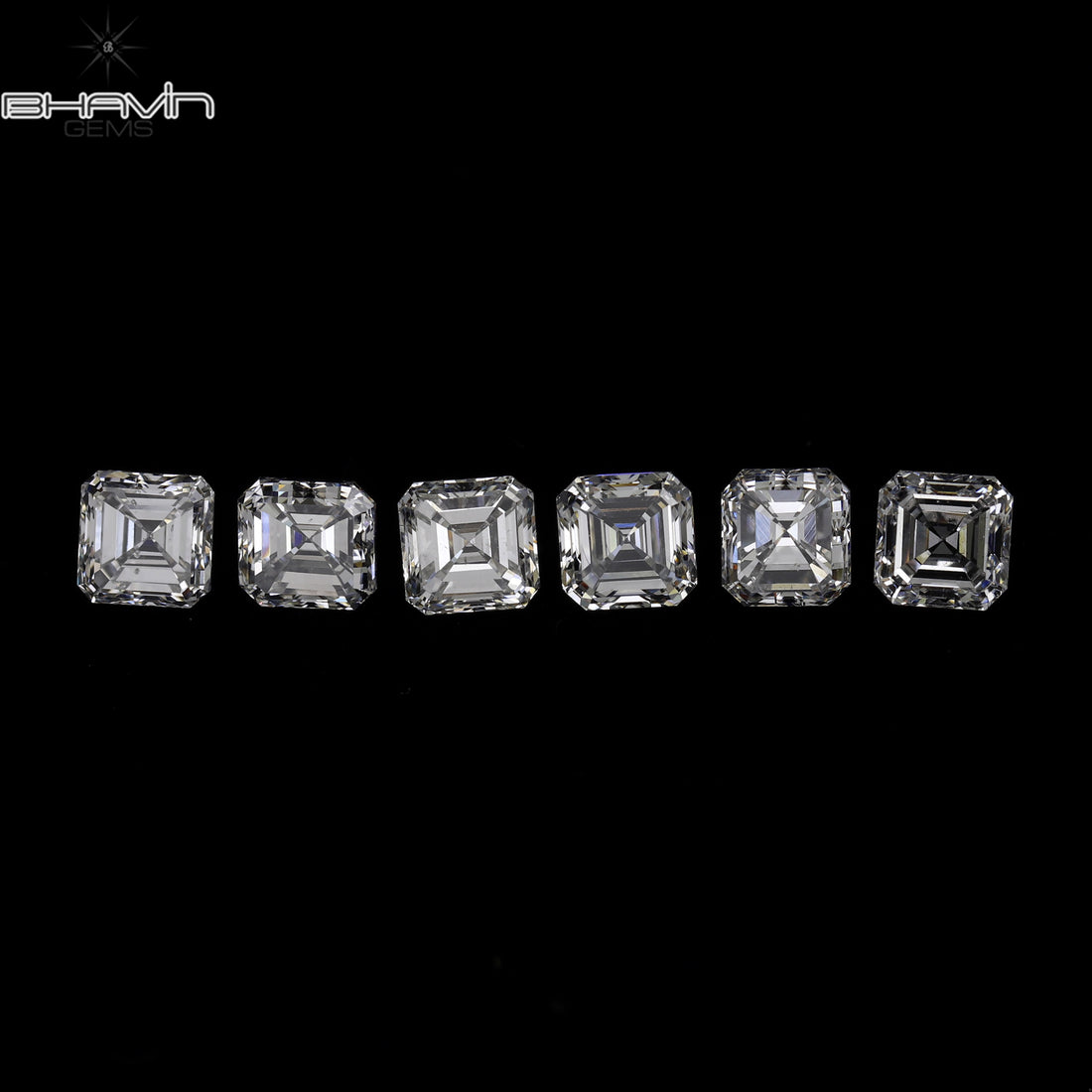 0.10 CT Natural Asscher Diamond White (G+) Color Clarity VVS-VS (2.40 MM)