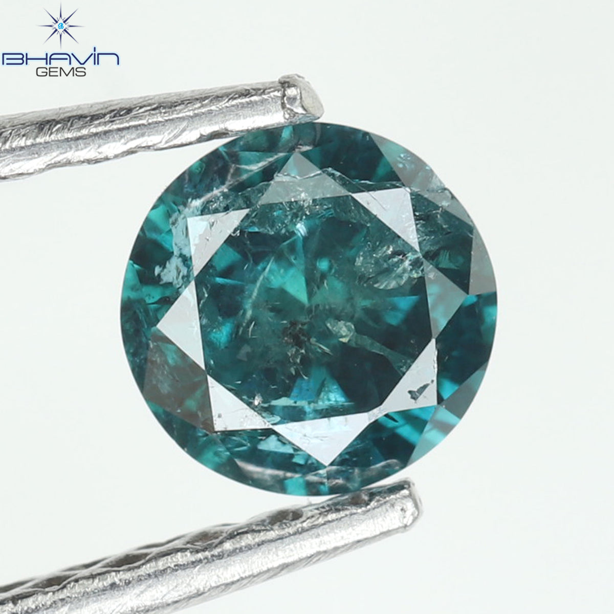 0.26 CT Natural Round Diamond Enhanced Blue Color Clarity I3 (4.14 MM)