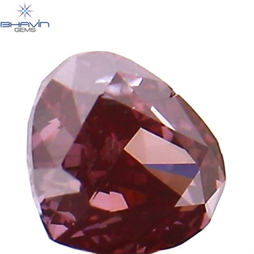 0.10 CT Heart Shape Natural Loose Diamond Pink Color VS2 Clarity (3.00 MM)