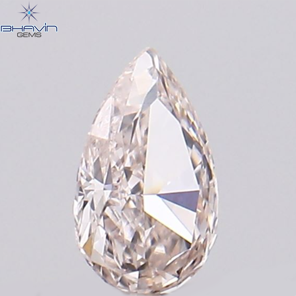 0.08 CT Pear Shape Natural Diamond Pink Color VS1 Clarity (3.45 MM)