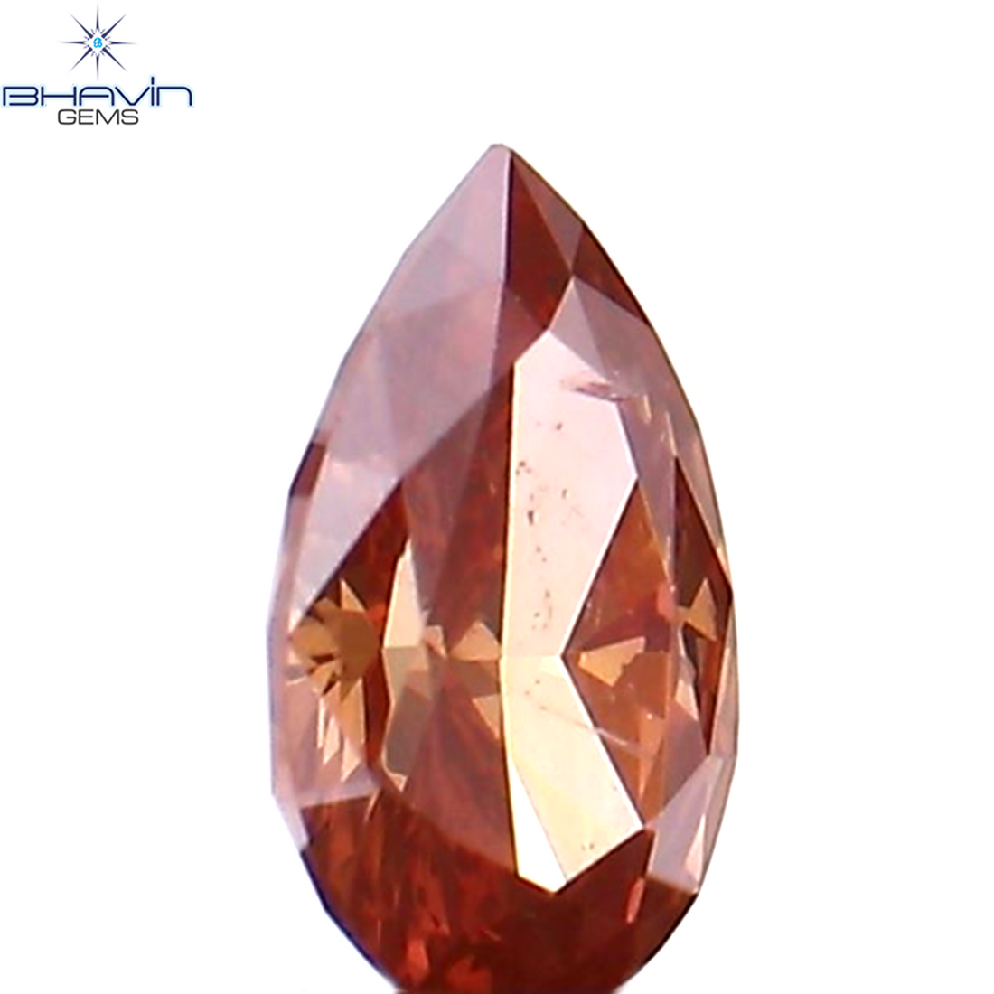 0.11 CT Natural Pear Diamond Enhanced Pink Color Clarity SI1 (4.17 MM)