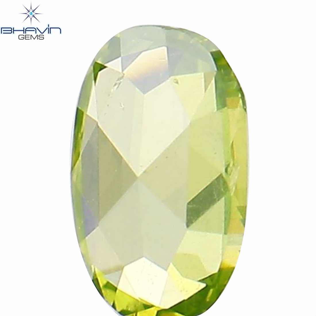 0.11 CT Natural Oval Diamond Enhanced Green Color Clarity VS2 (4.04 MM)