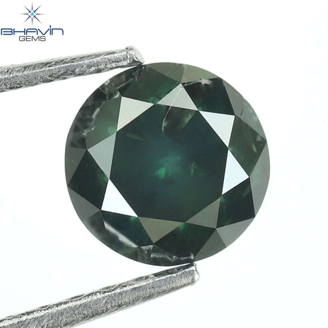 0.72 CT Natural Round Diamond Enhanced Blue Color Clarity I3 (5.36 MM)
