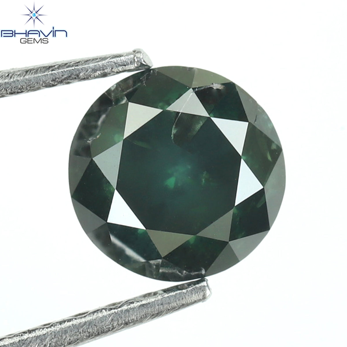 0.72 CT Natural Round Diamond Enhanced Blue Color Clarity I3 (5.36 MM)