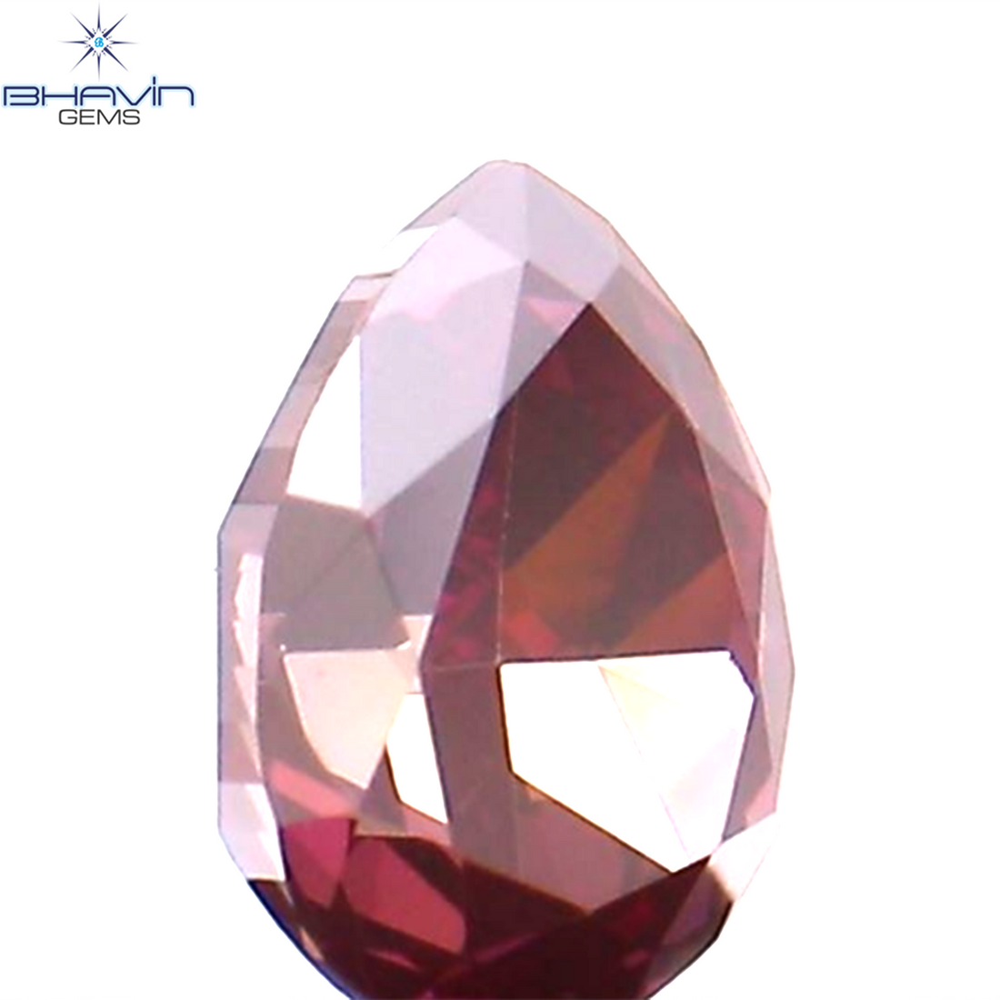 0.23 CT Natural Pear Diamond Enhanced Pink Color Clarity VS1 (4.23 MM)