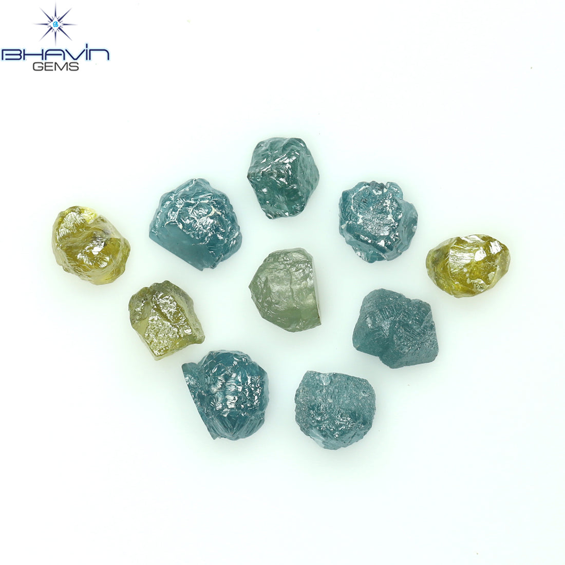1.85 CT/10 Pcs Natural Rough Diamond Enhanced Mix Fancy Color Clarity I3 (4.00 MM)