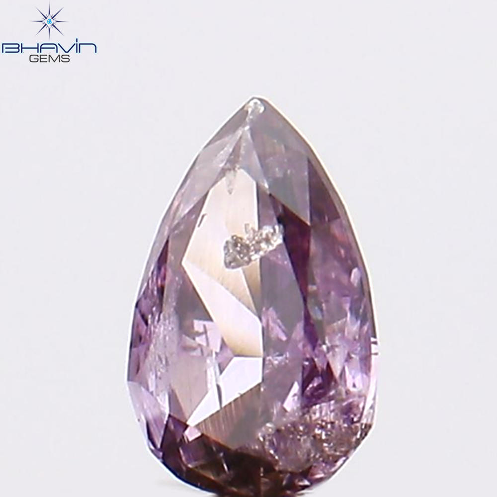 0.09 CT ペアシェイプ ナチュラル ダイヤモンド ピンク色 SI2 クラリティ (3.51 MM)