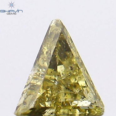 0.12 CT Triangle Shape Natural Diamond Green Color SI2 Clarity (3.44 MM)