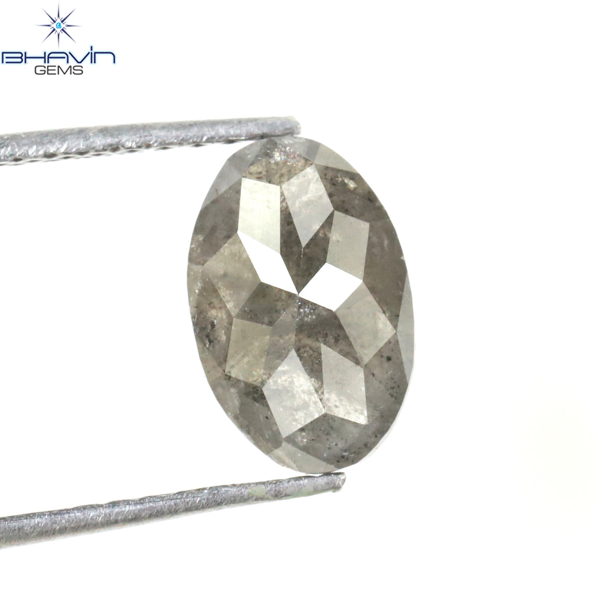 1.68 CT Natural Oval Diamond Salt And Pepper Color Clarity I3 (9.25 MM)