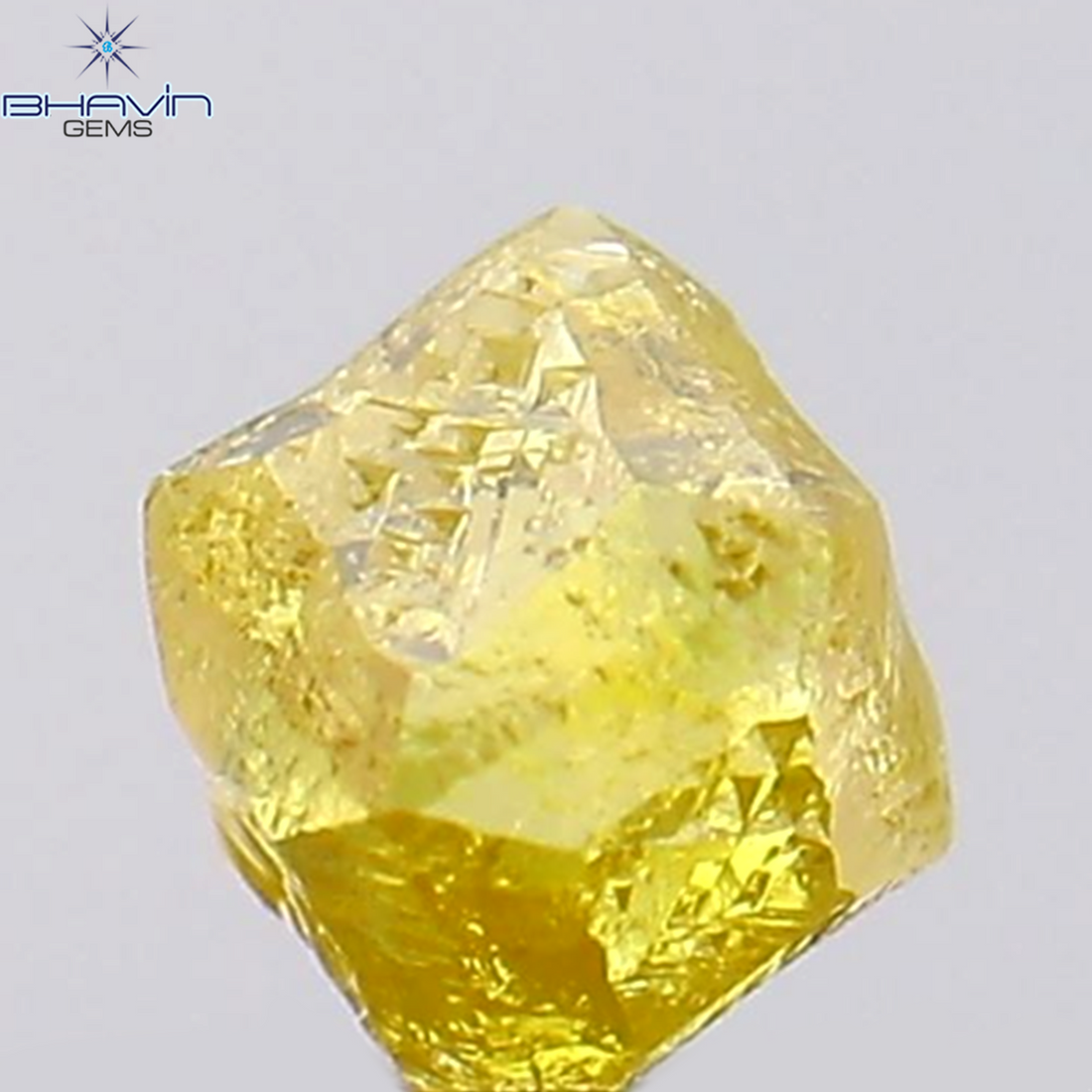 0.19 CT Natural Rough Diamond Vivid Yellow Color Clarity VS1 (2.51 MM)