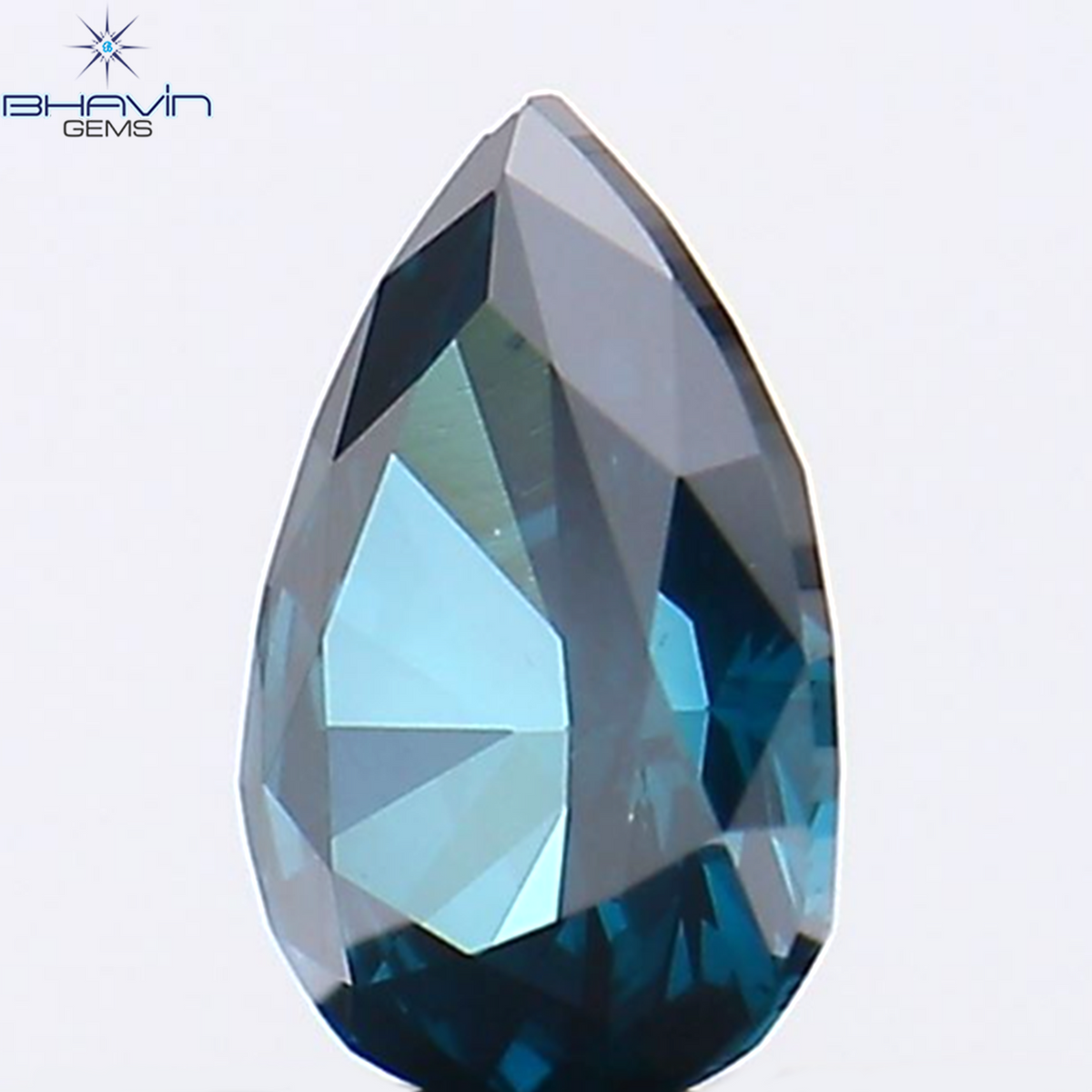 0.24 CT Natural Pear Diamond Enhanced Blue Color Clarity VS2 (4.93 MM)