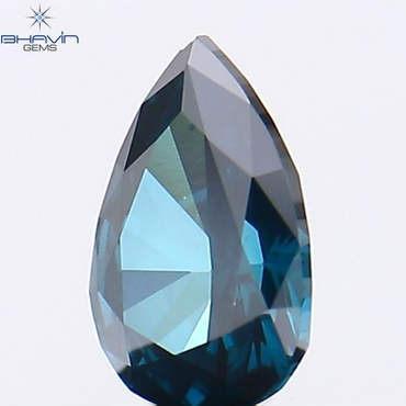 0.24 CT Pear Shape Natural Diamond Blue Color VS2 Clarity (4.93 MM)