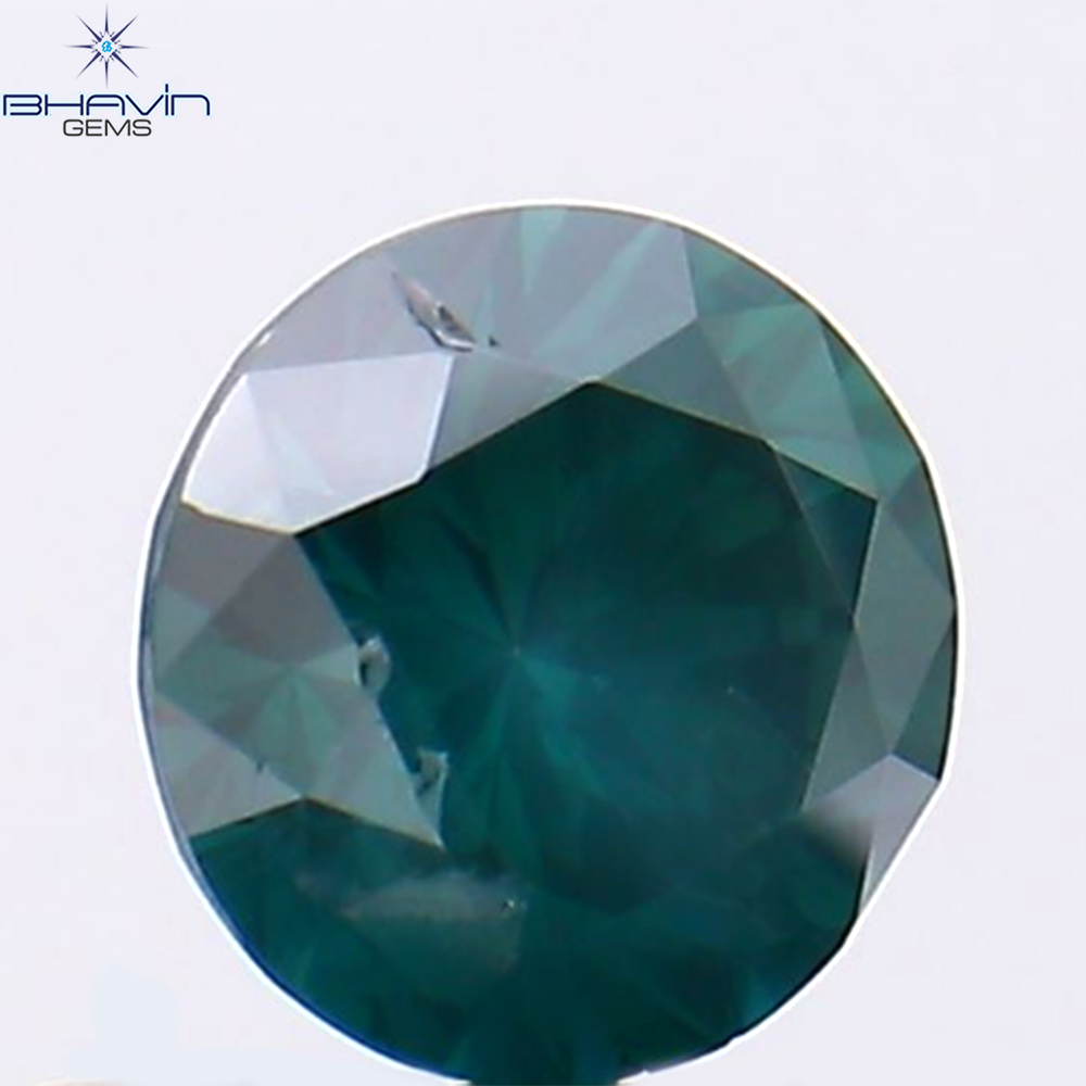 0.45 CT Natural Round Diamond Enhanced Blue Color Clarity SI2 (4.75 MM)