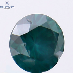 0.45 CT ラウンド シェイプ ナチュラル ダイヤモンド ブルー カラー SI2 クラリティ (4.75 MM)