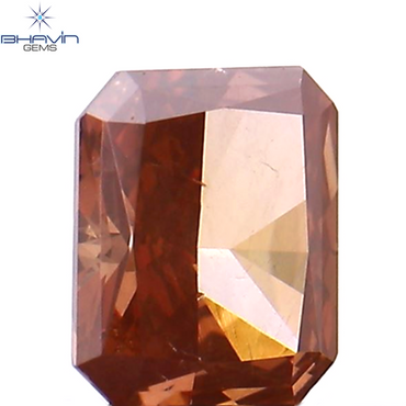 0.22 CT ラディアント シェイプ ナチュラル ダイヤモンド ピンク色 SI1 クラリティ (3.88 MM)