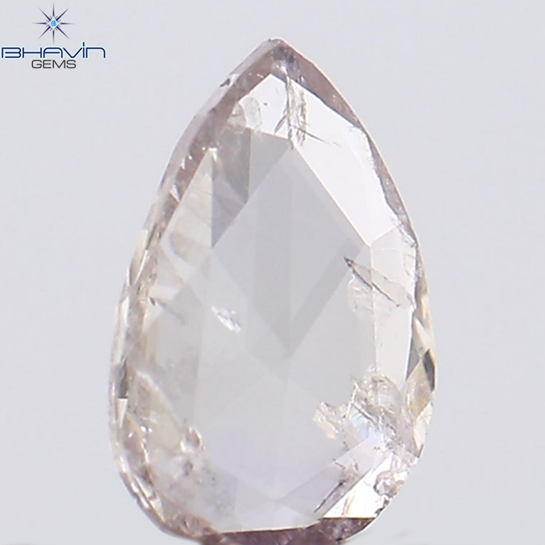 0.12 CT ペアシェイプ ナチュラル ダイヤモンド ピンク色 SI2 クラリティ (3.99 MM)