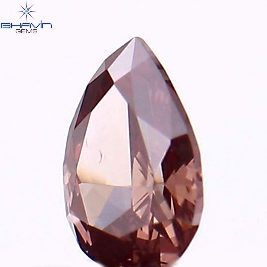 0.08 CT ペアシェイプ ナチュラル ダイヤモンド ピンク色 VS1 クラリティ (3.42 MM)