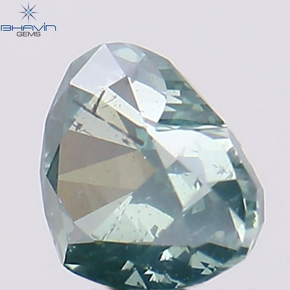 0.41 CT ハート シェイプ ナチュラル ダイヤモンド ブルー カラー SI2 クラリティ (4.77 MM)