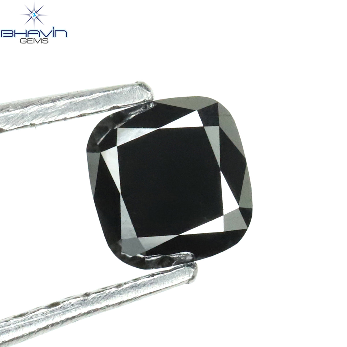 0.43 CT Natural Cushion Diamond Enhanced Black Color Clarity Opaque (4.40 MM)