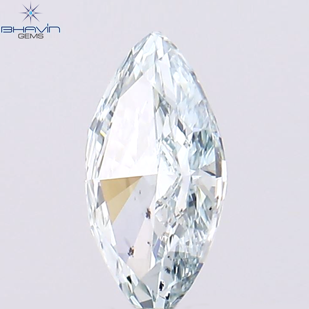 0.36 CT Natural Marquise Diamond Enhanced Greenish Blue Color Clarity SI1 (6.85 MM)