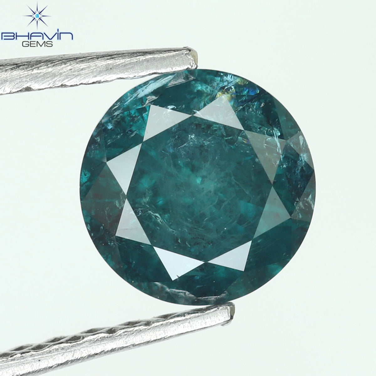 0.73 CT Natural Round Diamond Enhanced Blue Color Clarity I3 (5.72 MM)